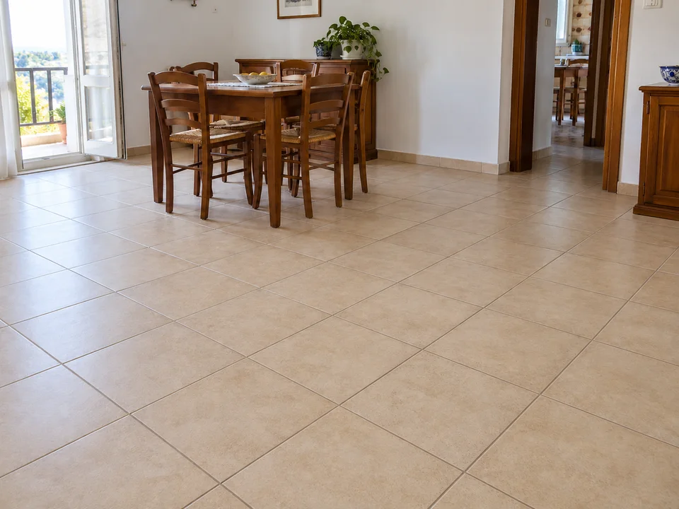 État après rénovation simulée : carrelage