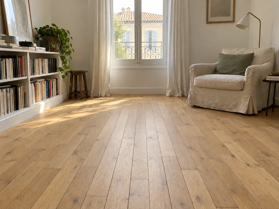 État après rénovation : parquet.